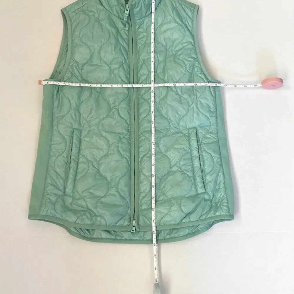 J. Crew Lightweight Mint Green Quilted Outdoor Puffer Vest, Athleisure, S